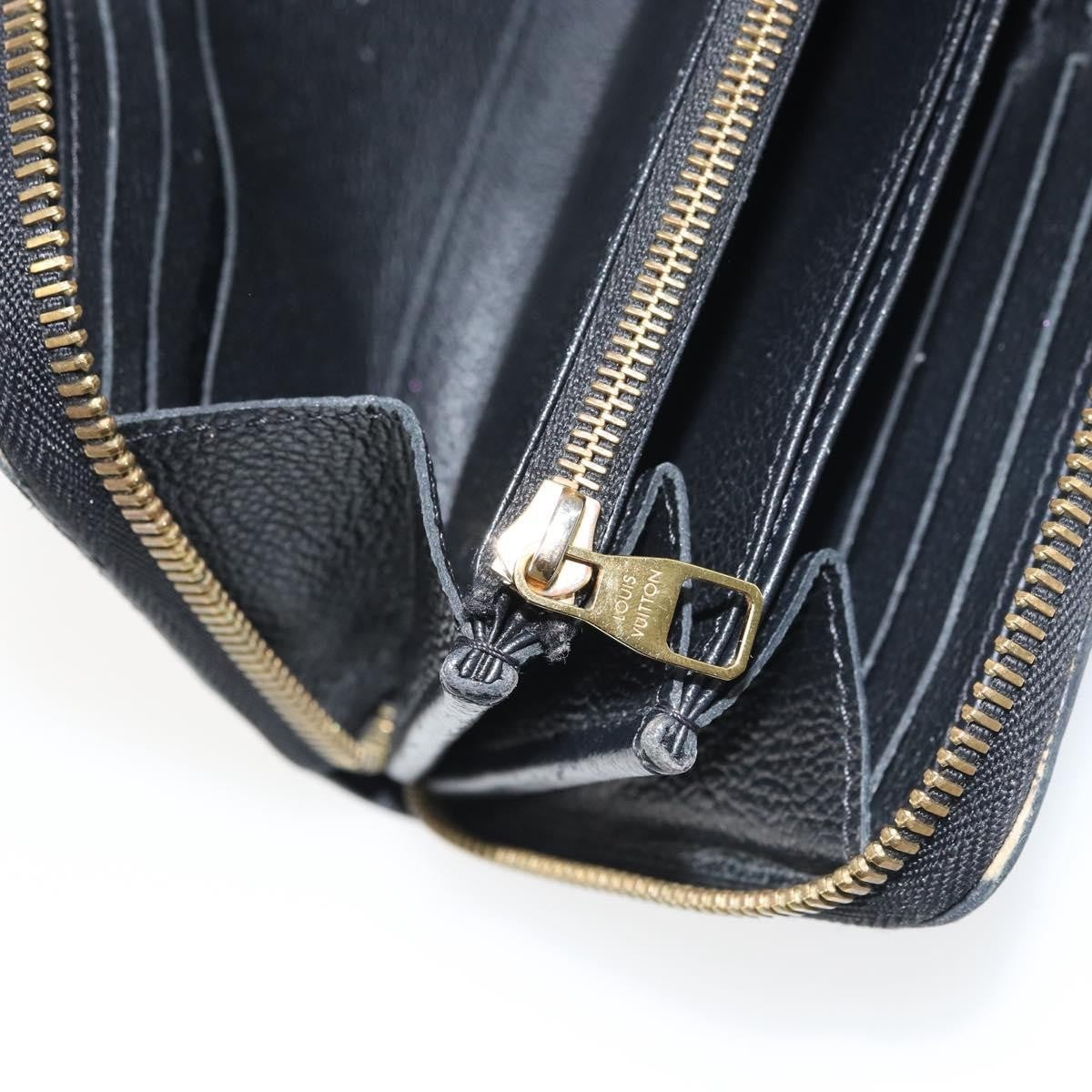 Louis Vuitton Zippy Wallet Nm Leather Empreinte Black Leather Wallets Accessory (Pre-Owned)