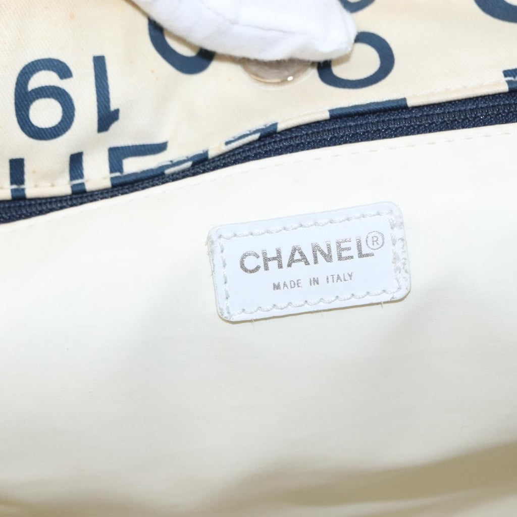 Chanel 31 Rue Cambon Beach Zip Tote Printed Canvas Navy Canvas Tote Bag Bag (Pre-Owned)