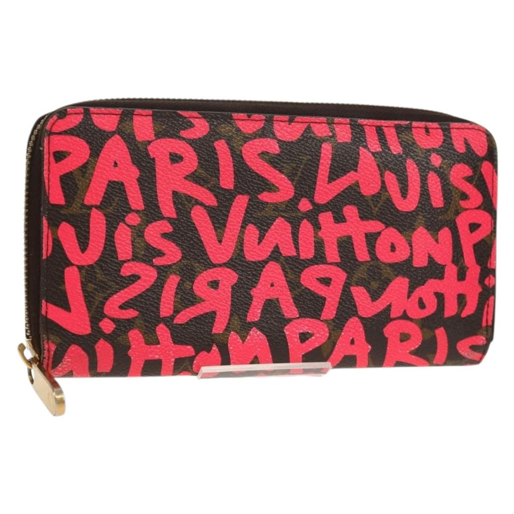 Louis Vuitton Zippy Wallet Nm Monogram Graffiti Pink Canvas Wallets Accessory (Pre-Owned)