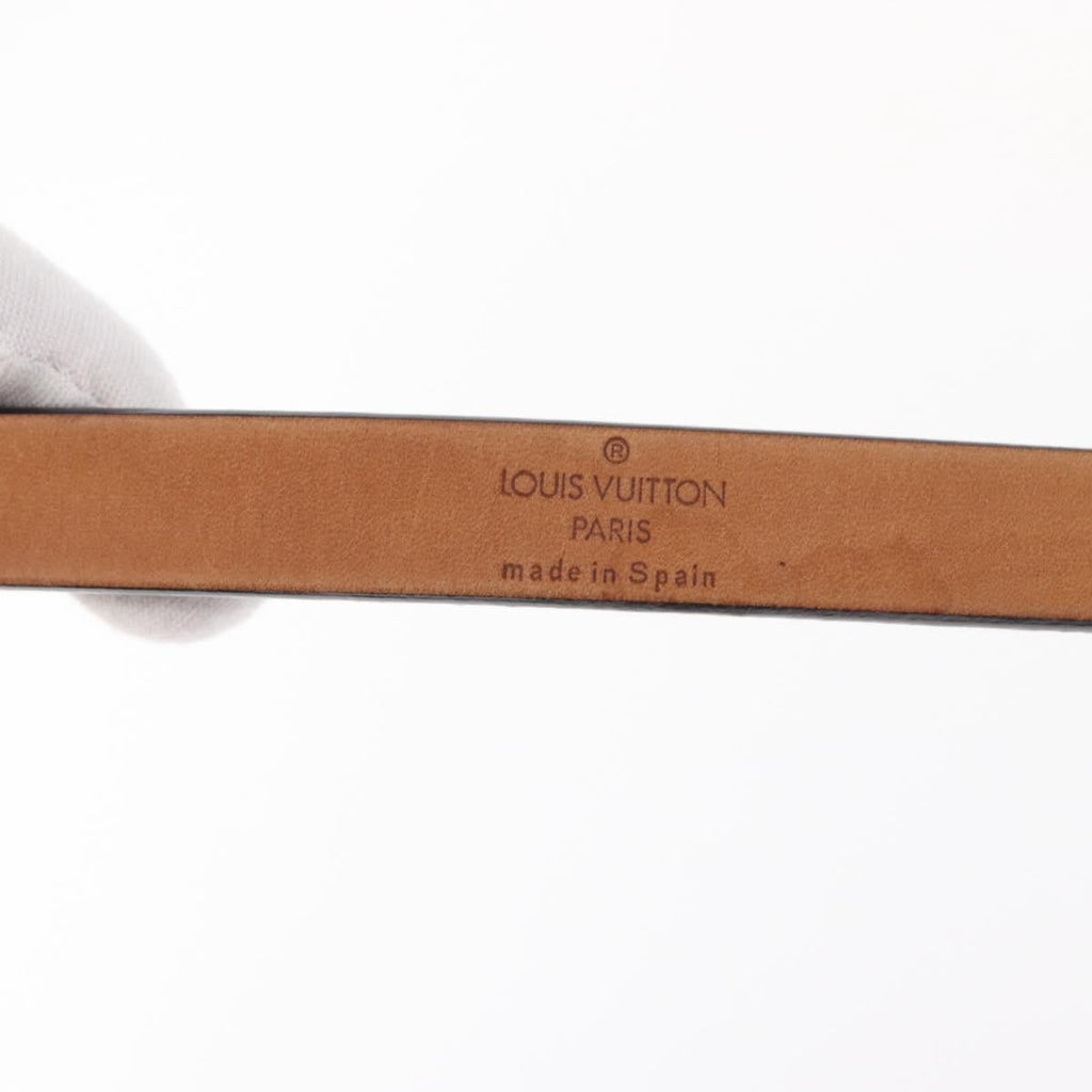 Louis Vuitton Carre Belt Leather Black Leather Belts Accessory (Pre-Owned)
