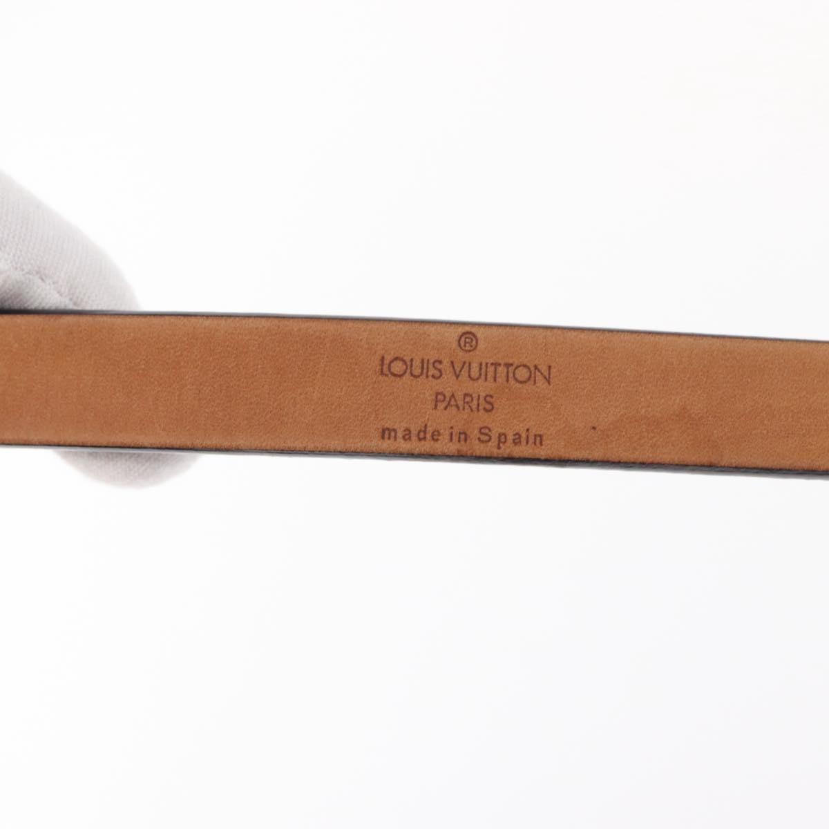 Louis Vuitton Carre Belt Leather Black Leather Belts Accessory (Pre-Owned)