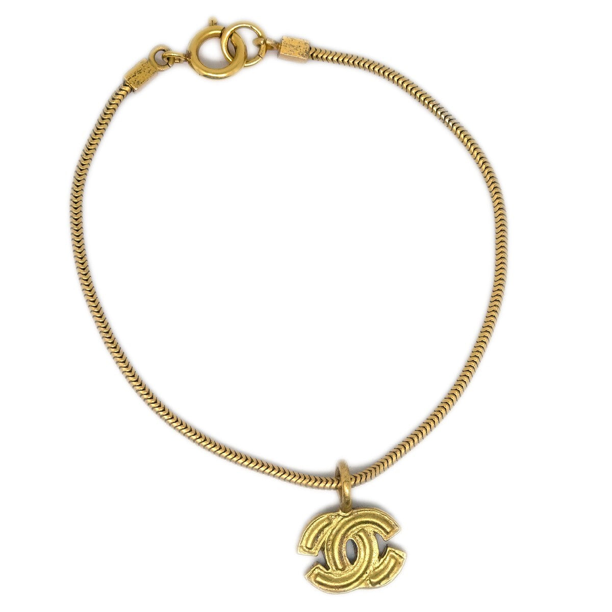 Chanel Cc Chain Bracelet Metal Gold Gold_Plated Bracelet Jewelry (Pre-Owned)