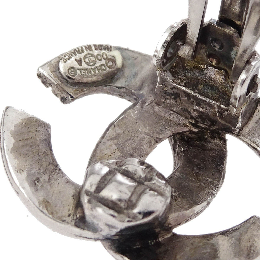 Chanel Cc Clip-On Earrings Metal Silver Silver_Plated Earrings Jewelry (Pre-Owned)
