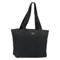 Prada Vintage Zip Tote Tessuto Black Nylon Tote Bag Bag (Pre-Owned)