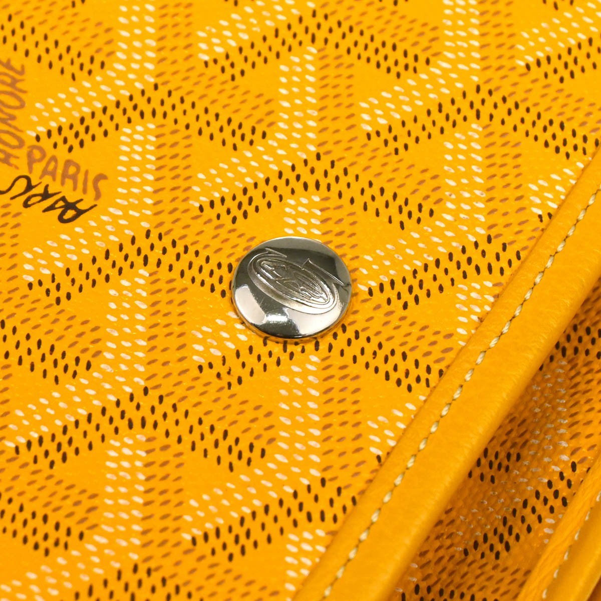 Goyard Plumet Clutch Wallet Coated Canvas Yellow Canvas Shoulder Bag Bag (Pre-Owned)