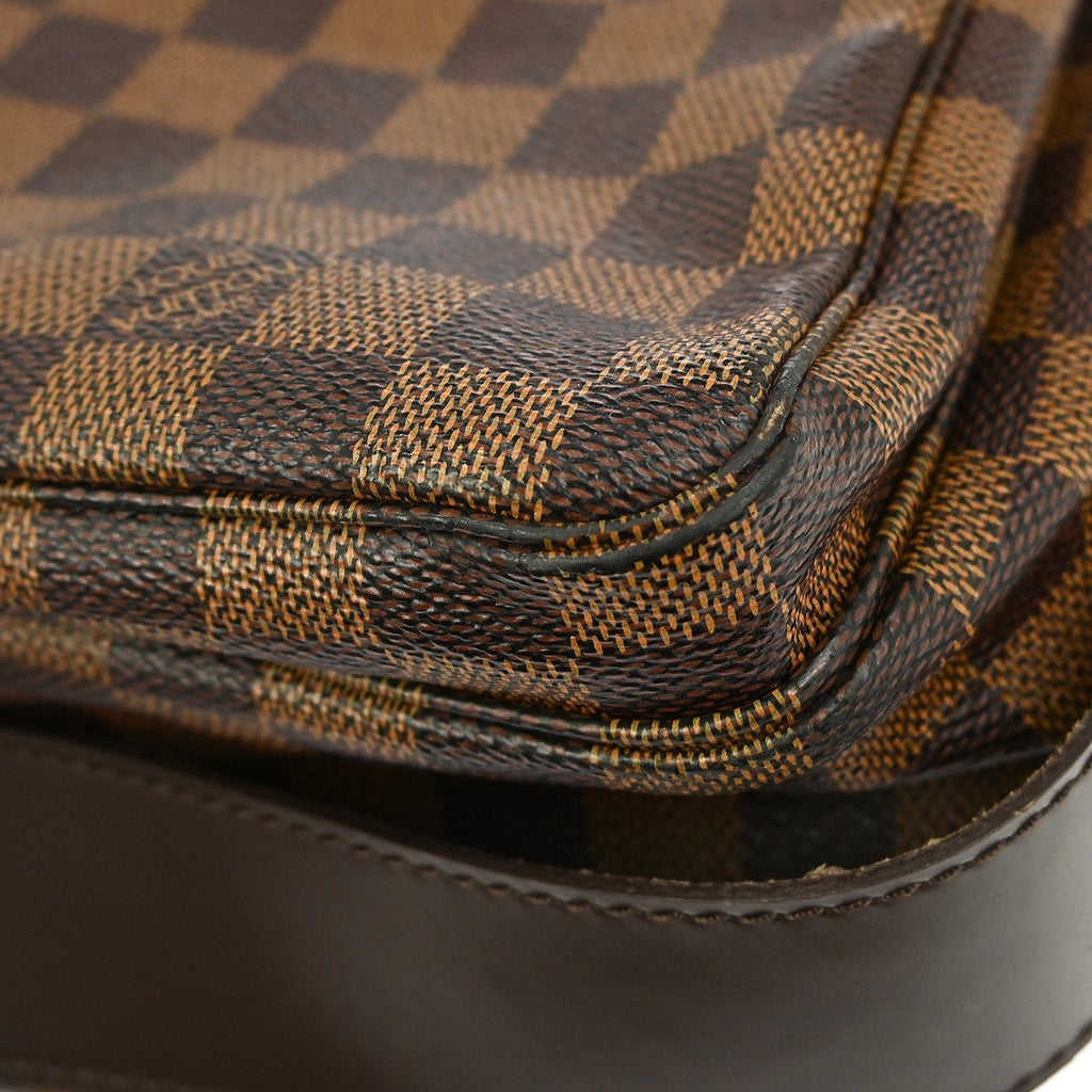 Louis Vuitton Naviglio Handbag Damier Brown Canvas Shoulder Bag Bag (Pre-Owned)