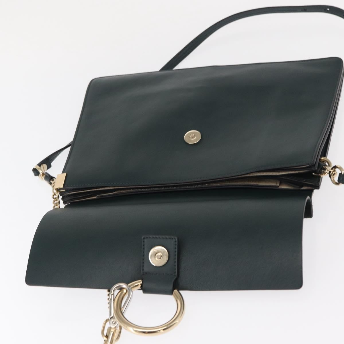 Chloe Faye Shoulder Bag Leather And Suede Khaki Suede Shoulder Bag Bag (Pre-Owned)