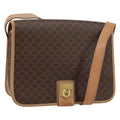 Celine Vintage Macadam Shoulder Bag Canvas And Leather Brown Canvas Shoulder Bag Bag (Pre-Owned)