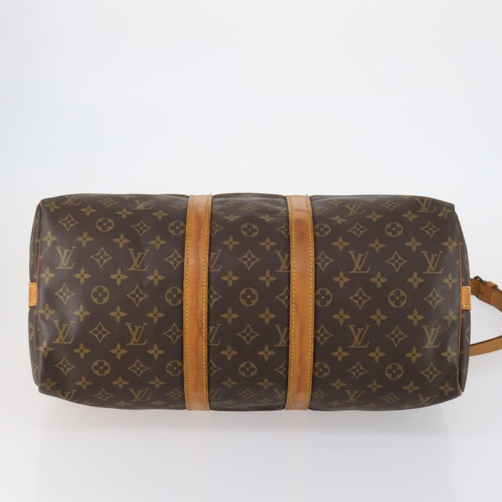 Louis Vuitton Keepall Bandouliere Bag Monogram Canvas Brown Canvas Travel Bag Bag (Pre-Owned)