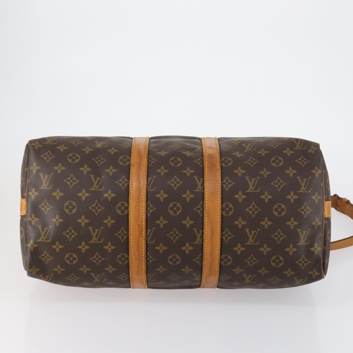 Louis Vuitton Keepall Bandouliere Bag Monogram Canvas Brown Canvas Travel Bag Bag (Pre-Owned)