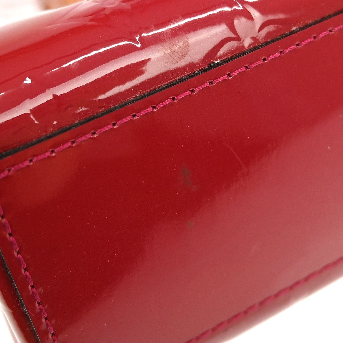 Louis Vuitton Catalina Handbag Monogram Vernis Red Patent_Leather Handbag (Pre-Owned)