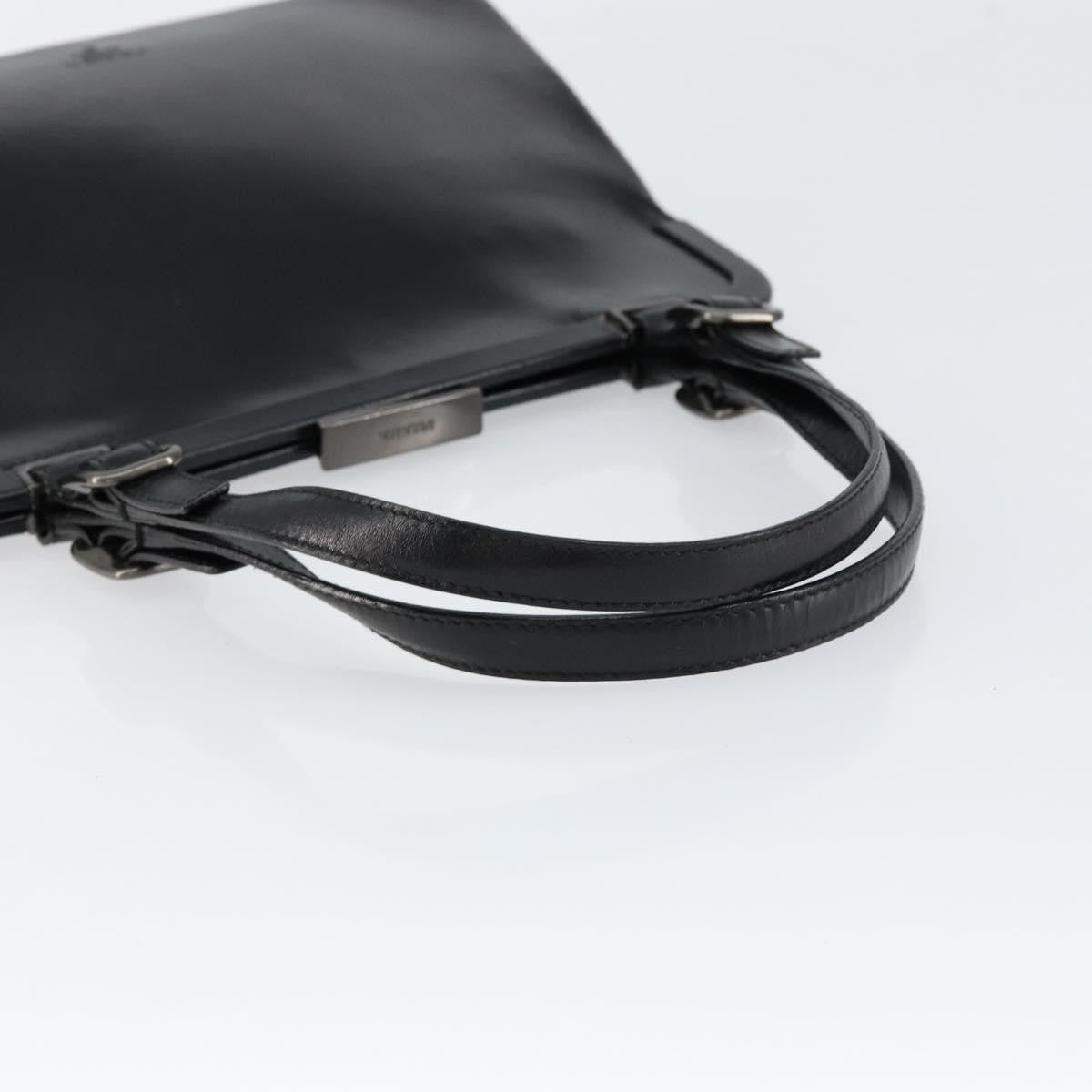 Prada Vintage Handbag Leather Black Leather Handbag (Pre-Owned)