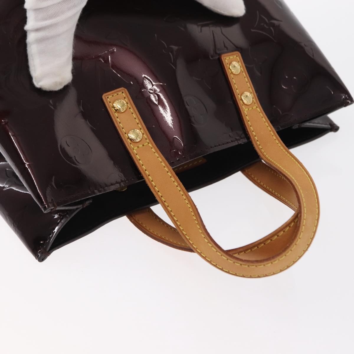 Louis Vuitton Reade Handbag Monogram Vernis Burgundy Patent_Leather Handbag (Pre-Owned)