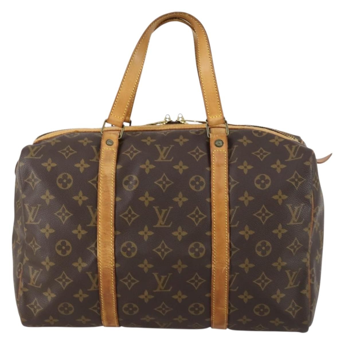 Louis Vuitton Sac Souple Handbag Monogram Canvas Brown Canvas Travel Bag Bag (Pre-Owned)