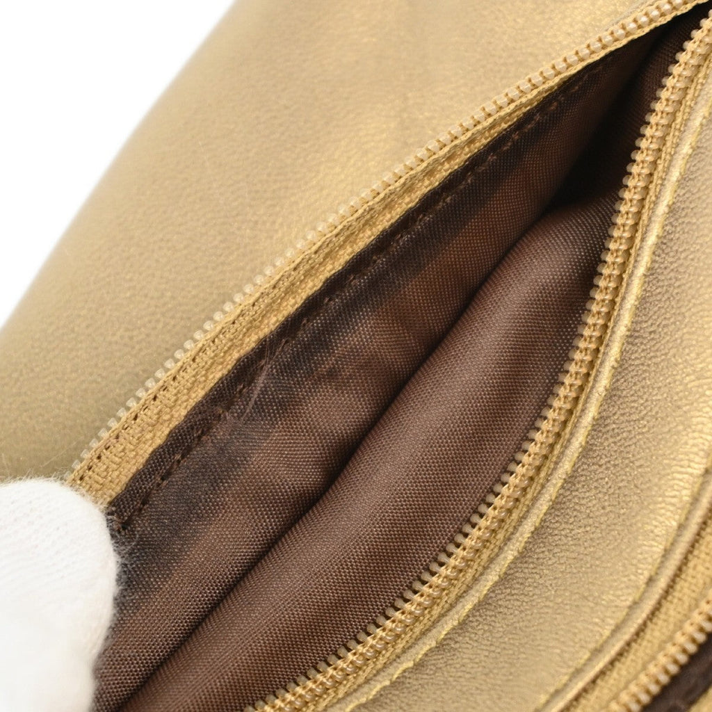 Loewe Anagram Clutch Bag Leather Gold Leather Clutche & Pouche Bag (Pre-Owned)