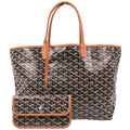 Goyard Saint Louis Tote Coated Canvas Black Canvas Tote Bag Bag (Pre-Owned)