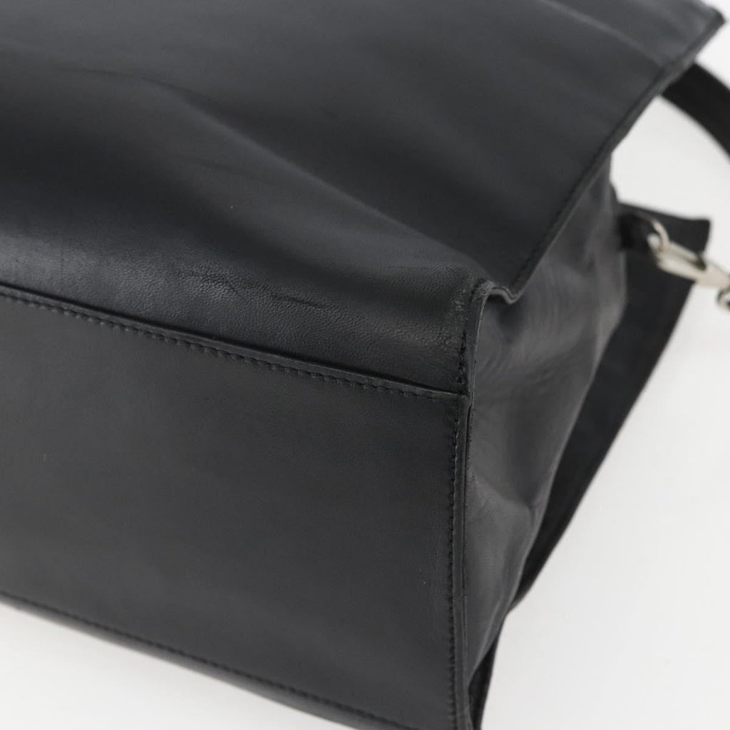Loewe Vintage Anagram Tote Leather Black Leather Tote Bag Bag (Pre-Owned)