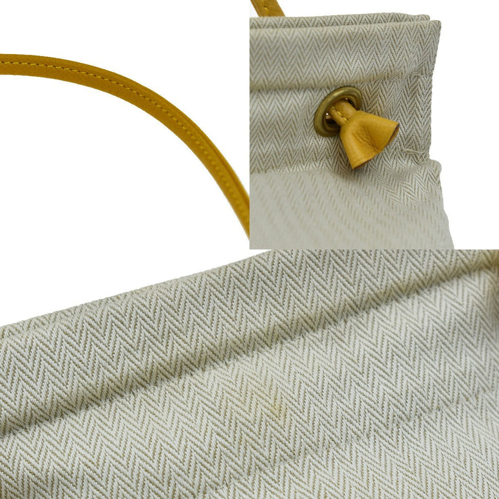 Hermes Aline Bag Toile Beige Canvas Shoulder Bag Bag (Pre-Owned)