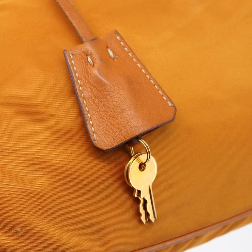 Prada Vintage Shoulder Bag Tessuto Orange Nylon Shoulder Bag Bag (Pre-Owned)