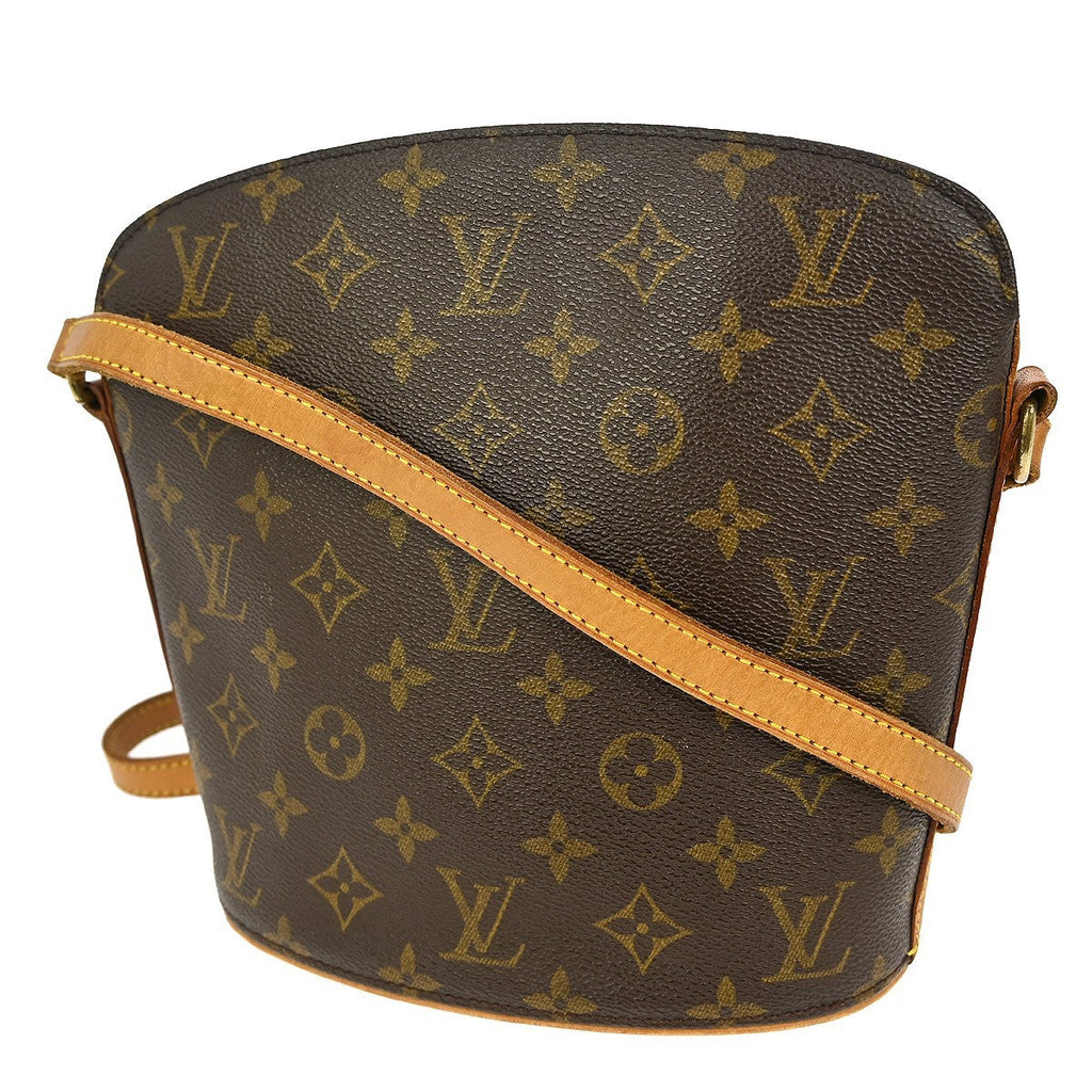 Louis Vuitton Drouot Handbag Monogram Canvas Brown Canvas Shoulder Bag Bag (Pre-Owned)