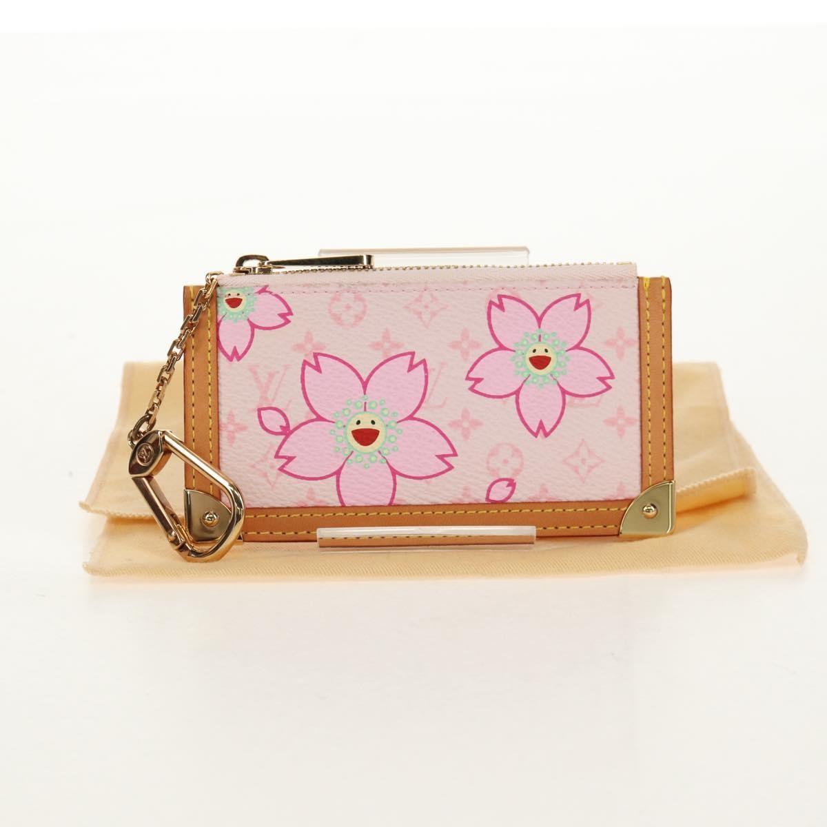 Louis Vuitton Pochette Cles Key Pouch Reverse Monogram Giant Pink Canvas Clutche & Pouche Bag (Pre-Owned)