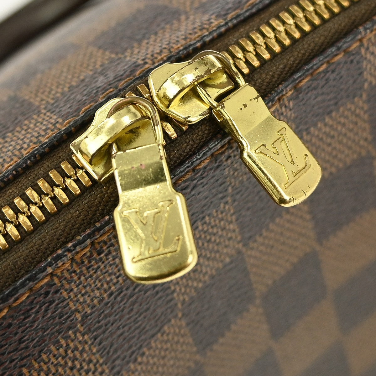 Louis Vuitton Ribera Handbag Damier Brown Canvas Handbag (Pre-Owned)