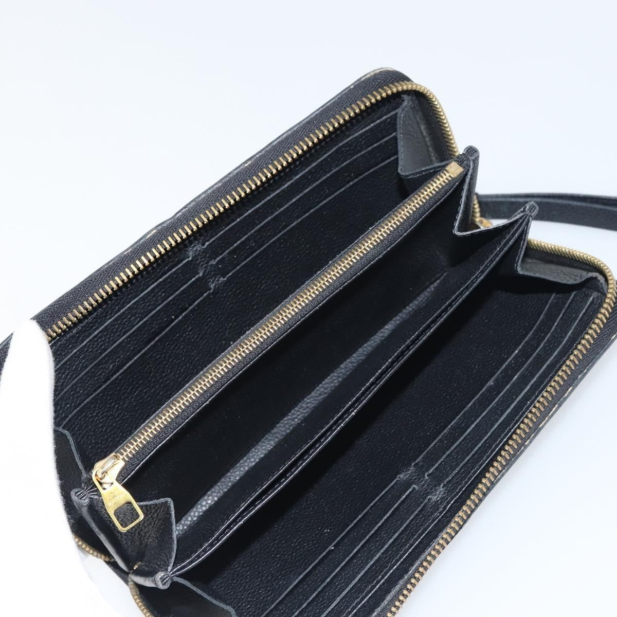 Louis Vuitton Zippy Wallet Nm Leather Empreinte Black Leather Wallets Accessory (Pre-Owned)