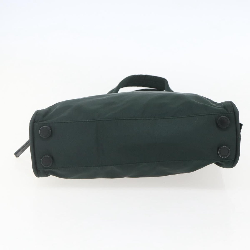 Prada Bowling Shoulder Bag Tessuto Green Nylon Handbag (Pre-Owned)