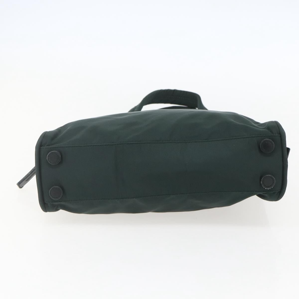 Prada Bowling Shoulder Bag Tessuto Green Nylon Handbag (Pre-Owned)