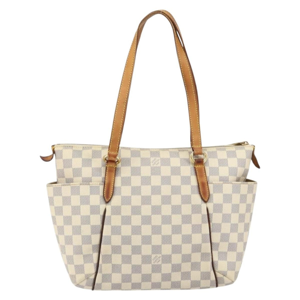 Louis Vuitton Totally Handbag Damier White Canvas Tote Bag Bag (Pre-Owned)