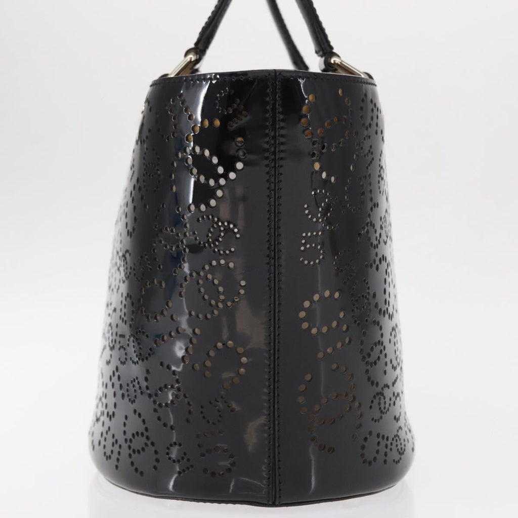 Chanel Cc No.5 Shopping Tote Perforated Patent Black Patent_Leather Tote Bag Bag (Pre-Owned)