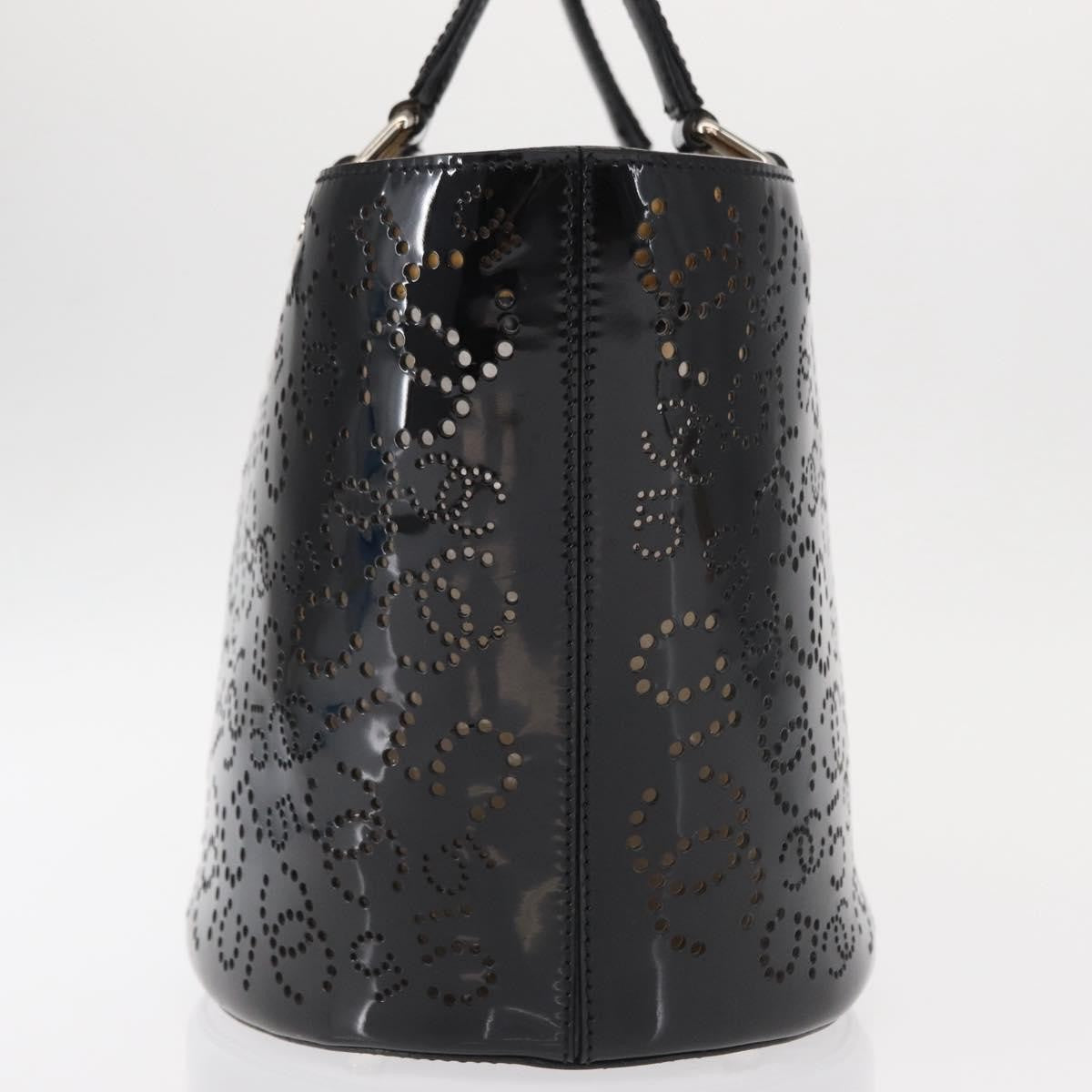 Chanel Cc No.5 Shopping Tote Perforated Patent Black Patent_Leather Tote Bag Bag (Pre-Owned)