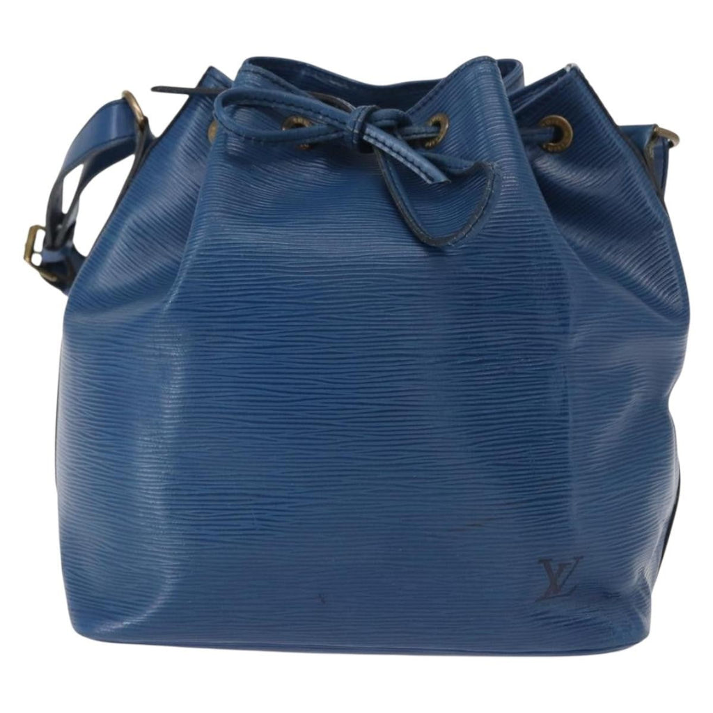 Louis Vuitton Petit Noe Handbag Epi Leather Blue Leather Shoulder Bag Bag (Pre-Owned)