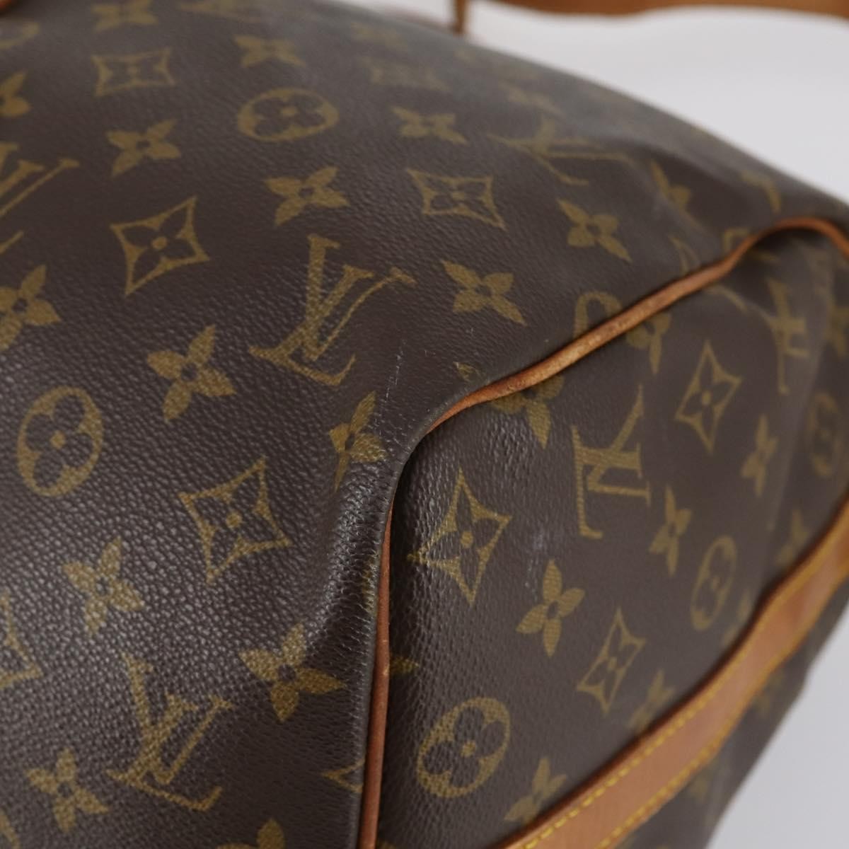 Louis Vuitton Keepall Bandouliere Bag Monogram Canvas Brown Canvas Travel Bag Bag (Pre-Owned)