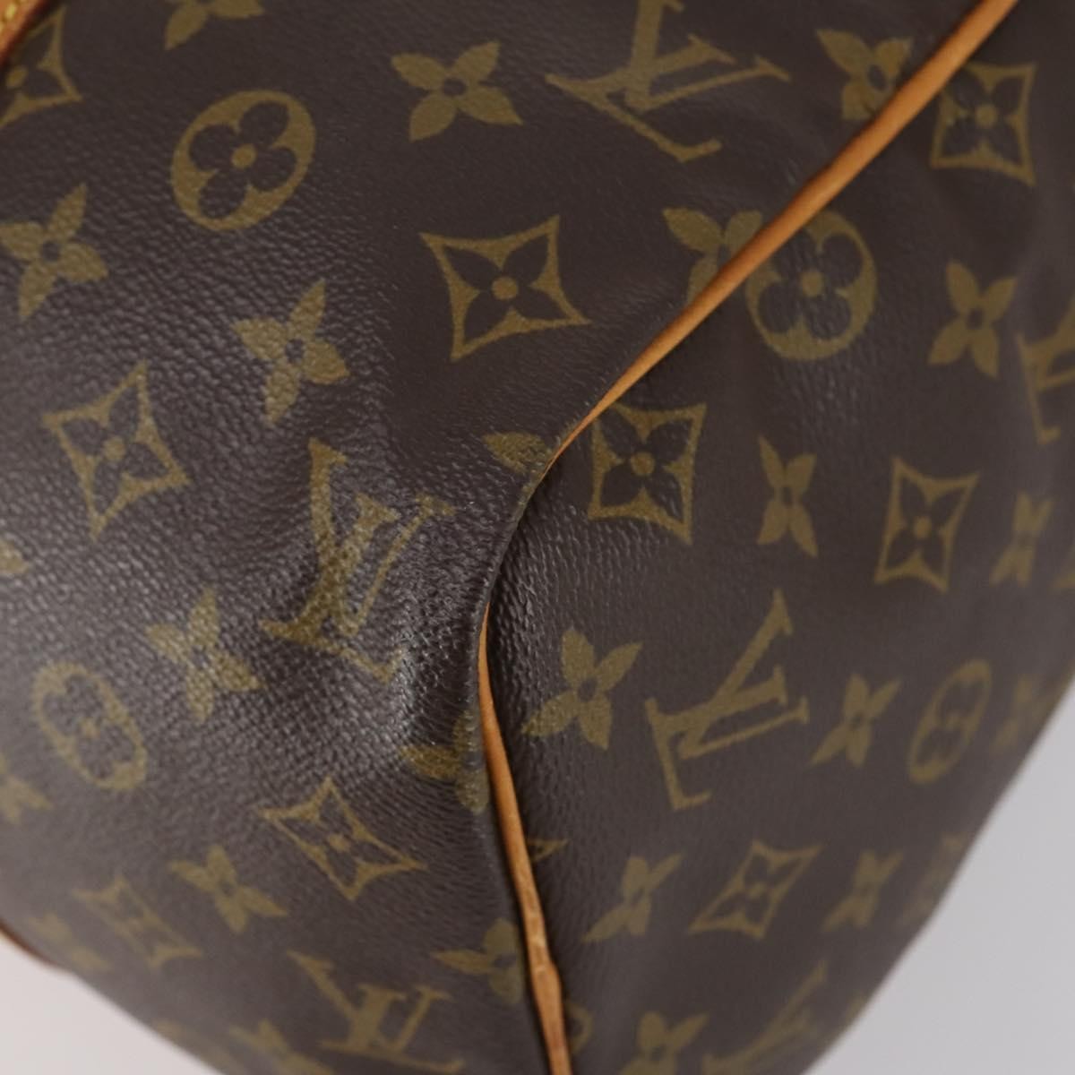 Louis Vuitton Sac Souple Handbag Monogram Canvas Brown Canvas Travel Bag Bag (Pre-Owned)