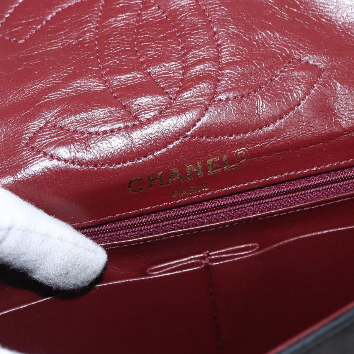 Chanel Vintage Two Tone Cc Flap Bag Quilted Lambskin Black Leather Shoulder Bag Bag (Pre-Owned)