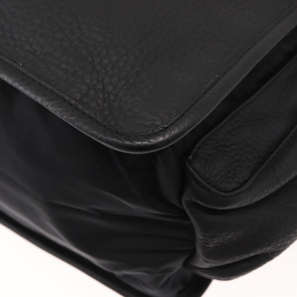 Prada Sport Briefcase Nylon And Leather Black Nylon Briefcase Bag (Pre-Owned)