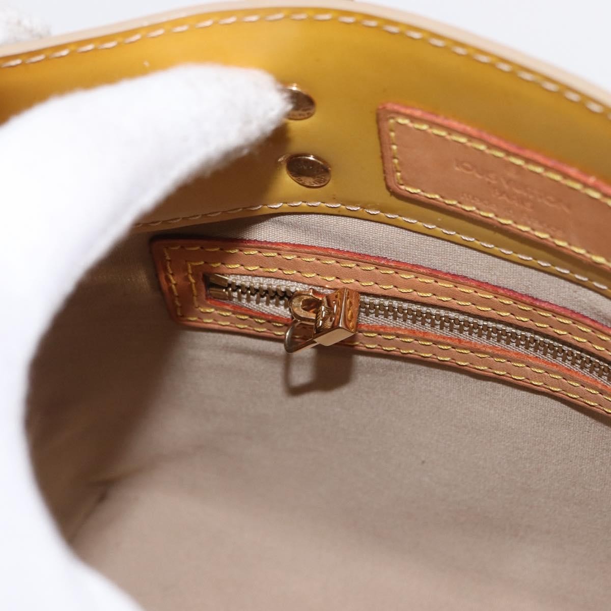 Louis Vuitton Reade Handbag Monogram Vernis Beige Patent_Leather Handbag (Pre-Owned)