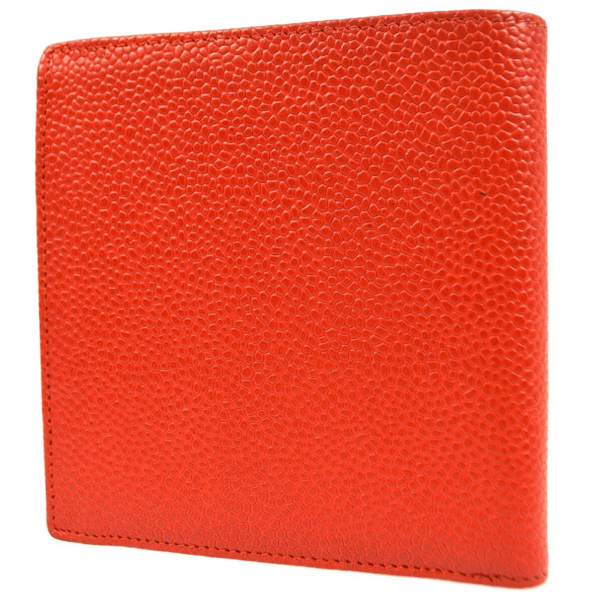 Chanel Vintage Timeless Cc Bifold Wallet Caviar Red Leather Wallets Accessory (Pre-Owned)