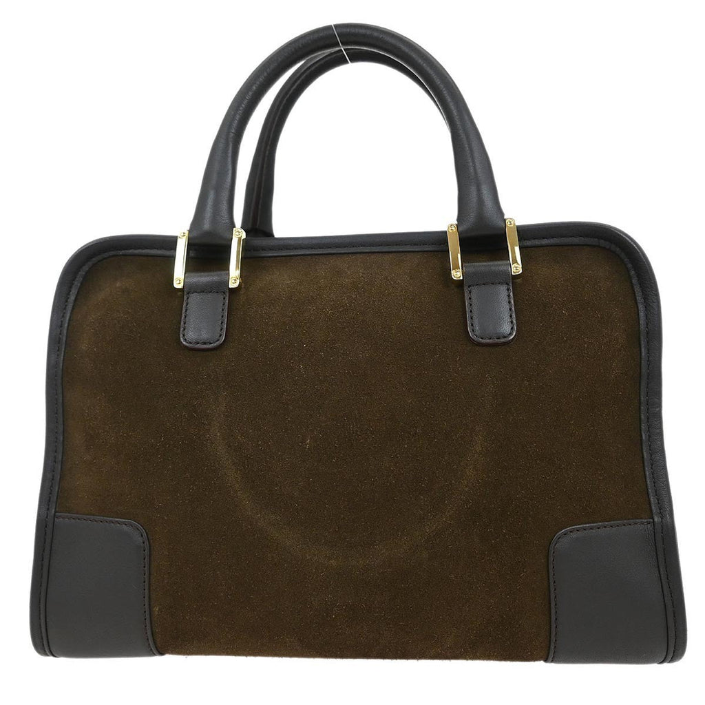 Loewe Amazona Bag Suede Brown Suede Handbag (Pre-Owned)