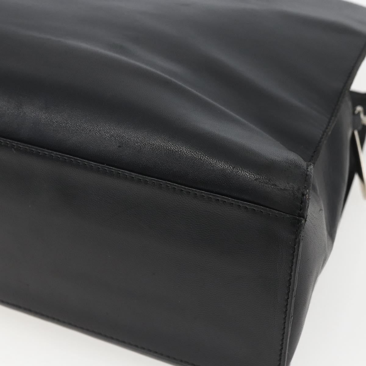 Loewe Vintage Anagram Tote Leather Black Leather Tote Bag Bag (Pre-Owned)