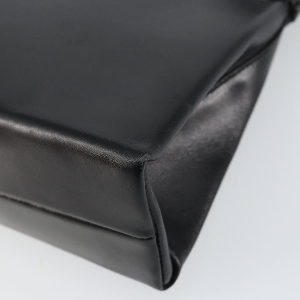 Prada Vintage Handbag Leather Black Leather Handbag (Pre-Owned)