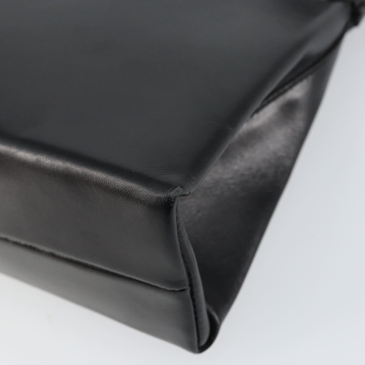 Prada Vintage Handbag Leather Black Leather Handbag (Pre-Owned)