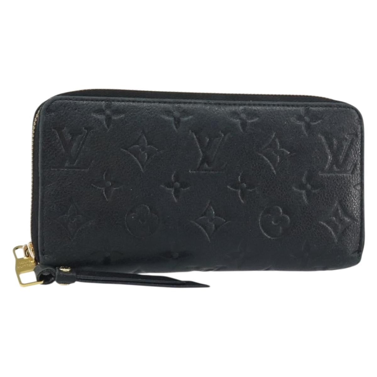 Louis Vuitton Zippy Wallet Nm Leather Empreinte Black Leather Wallets Accessory (Pre-Owned)
