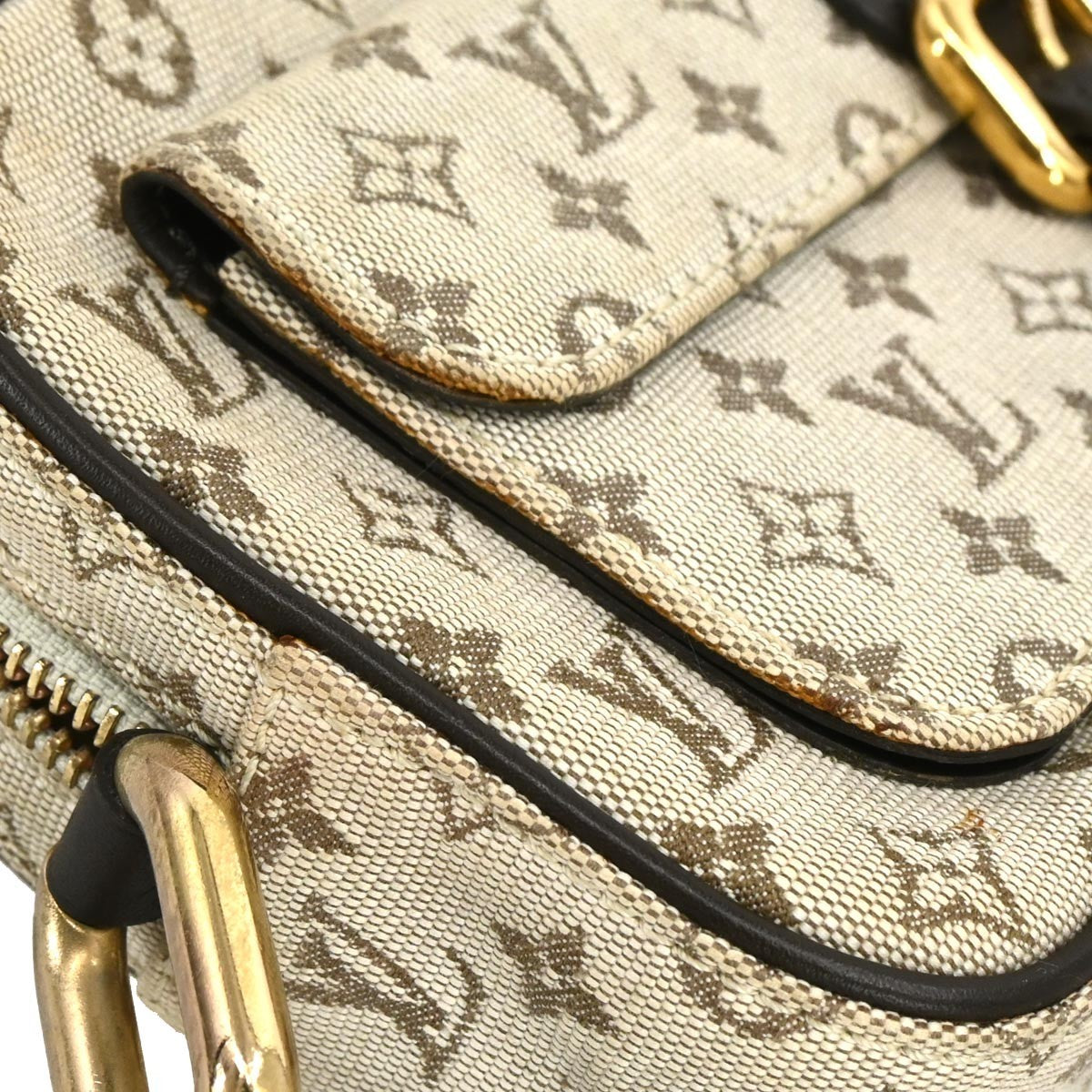 Louis Vuitton Juliette Crossbody Bag Mini Lin Khaki Canvas Shoulder Bag Bag (Pre-Owned)