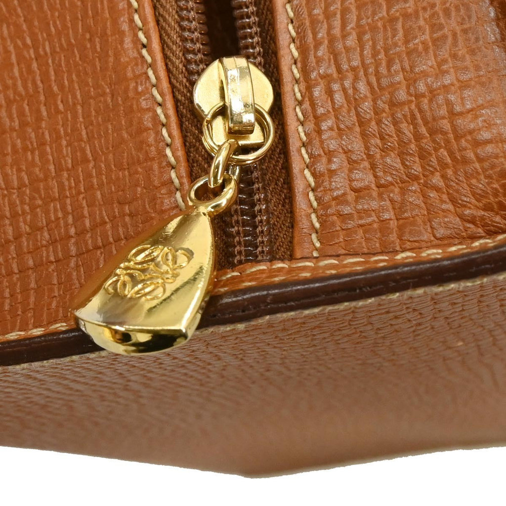 Loewe Turn Lock Leather Brown Leather Handbag (Pre-Owned)