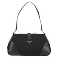 Prada Vintage Shoulder Bag Leather Black Leather Shoulder Bag Bag (Pre-Owned)