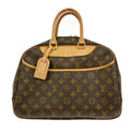 Louis Vuitton Deauville Handbag Monogram Canvas Brown Canvas Handbag (Pre-Owned)