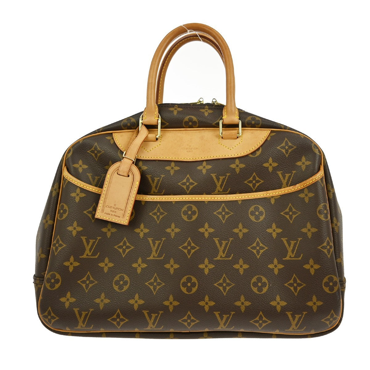 Louis Vuitton Deauville Handbag Monogram Canvas Brown Canvas Handbag (Pre-Owned)