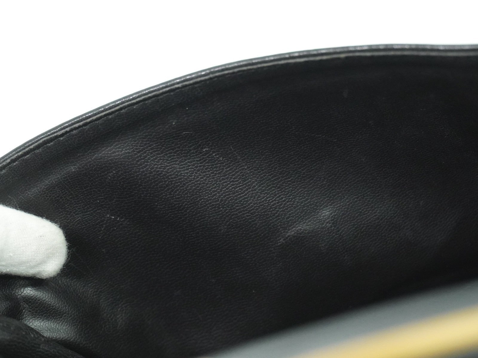 Celine Vintage Shoulder Bag Leather Black Leather Shoulder Bag Bag (Pre-Owned)